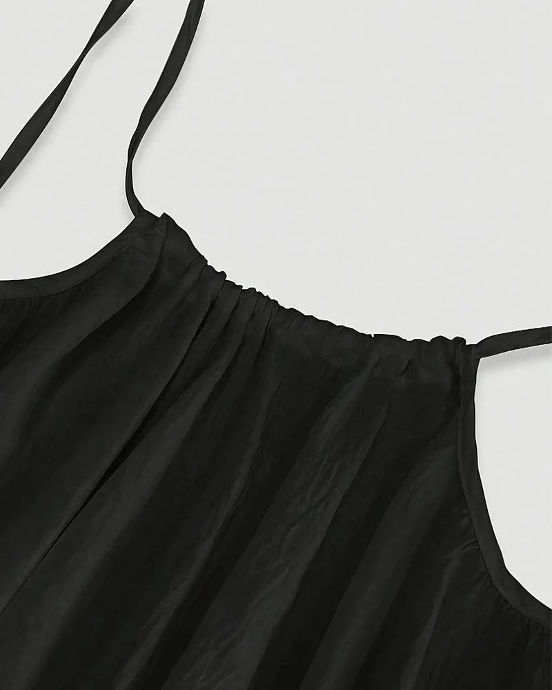 Venra Womens Open-Back Loose Loungewear Dress