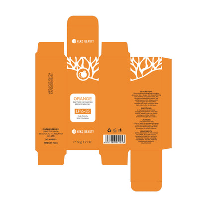 Orange Enzyme Exfoliating Gel Facial Deep Cleansing Moisturizing Gentle Rubbing Mud Exfoliating Skin