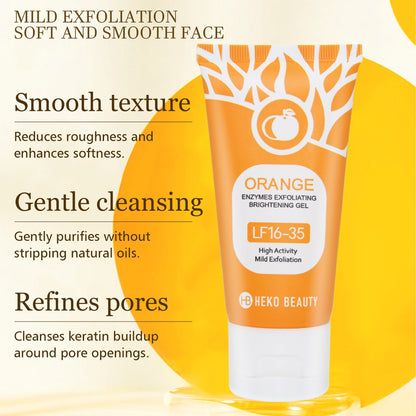 Orange Enzyme Exfoliating Gel Facial Deep Cleansing Moisturizing Gentle Rubbing Mud Exfoliating Skin